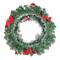 Glitzhome® 24" Flocked Berry, Pinecone & Ribbon Wreath